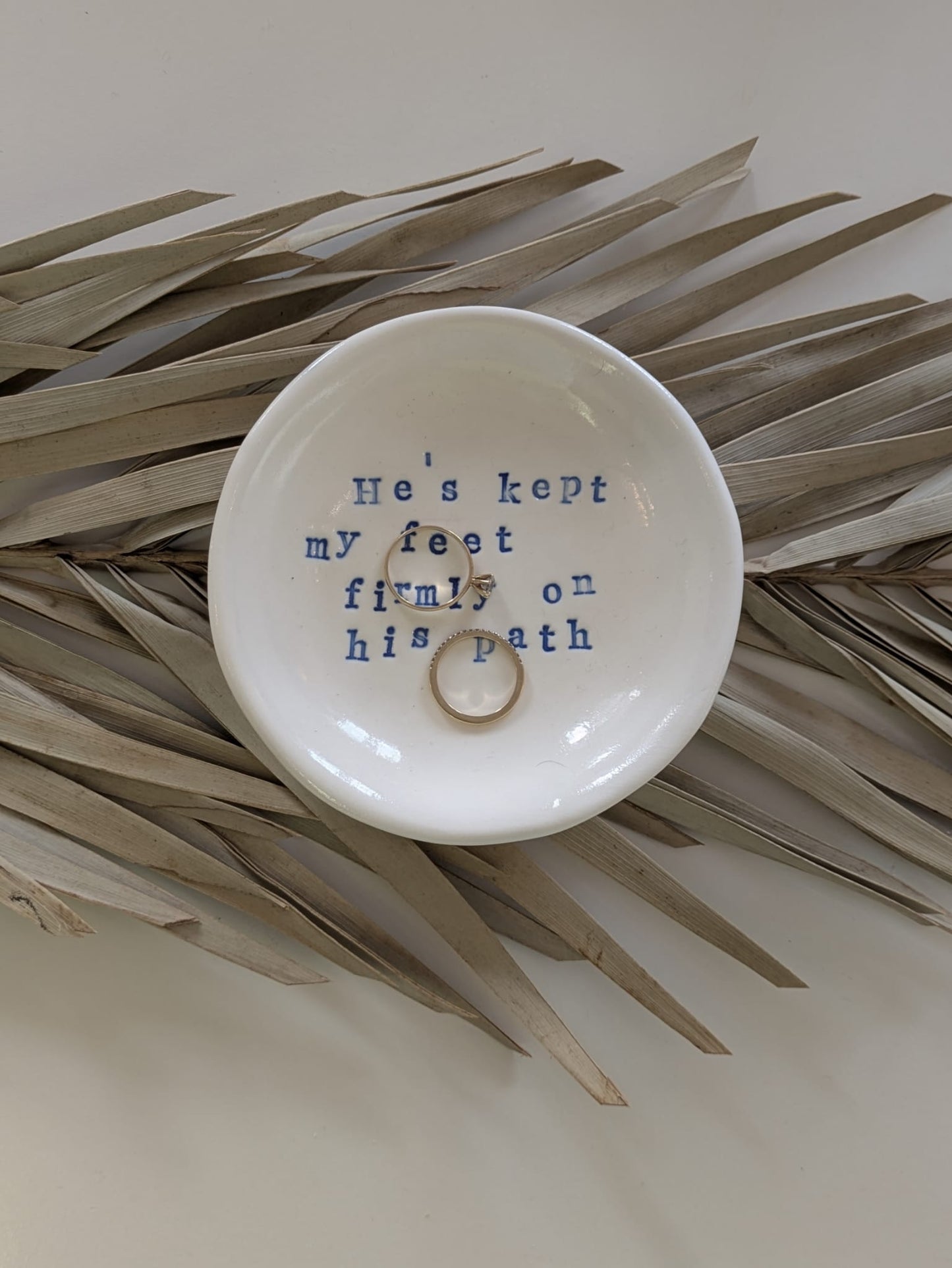 “Ahava” Ring Dish: He's kept my feet firmly on his path