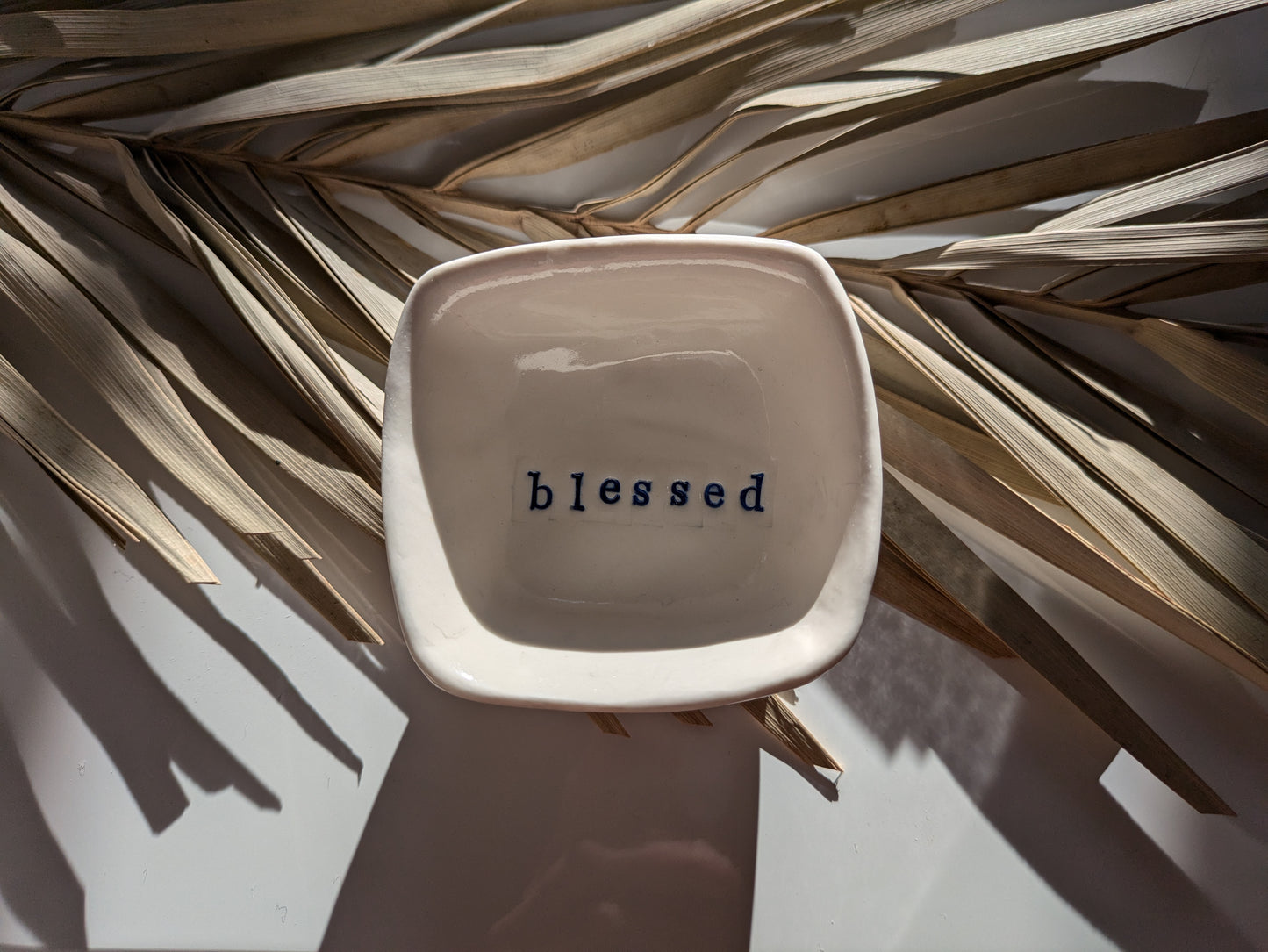 Neriah Mini Square Handcrafted Bowl: blessed
