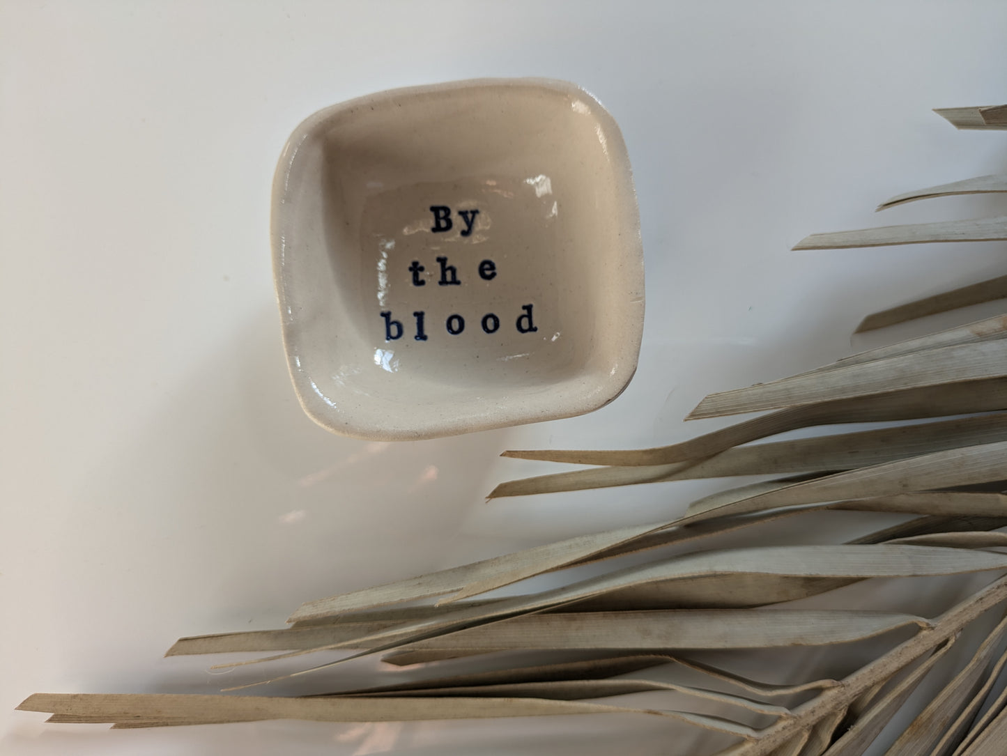 Neriah Mini Square Handcrafted Bowl: by the blood