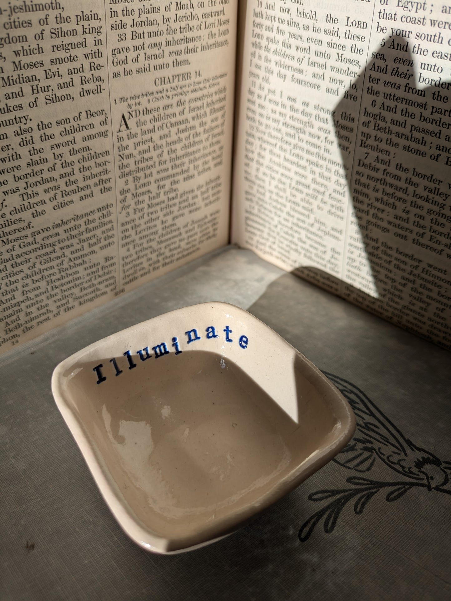 Neriah Mini Square Handcrafted Bowl: illuminate