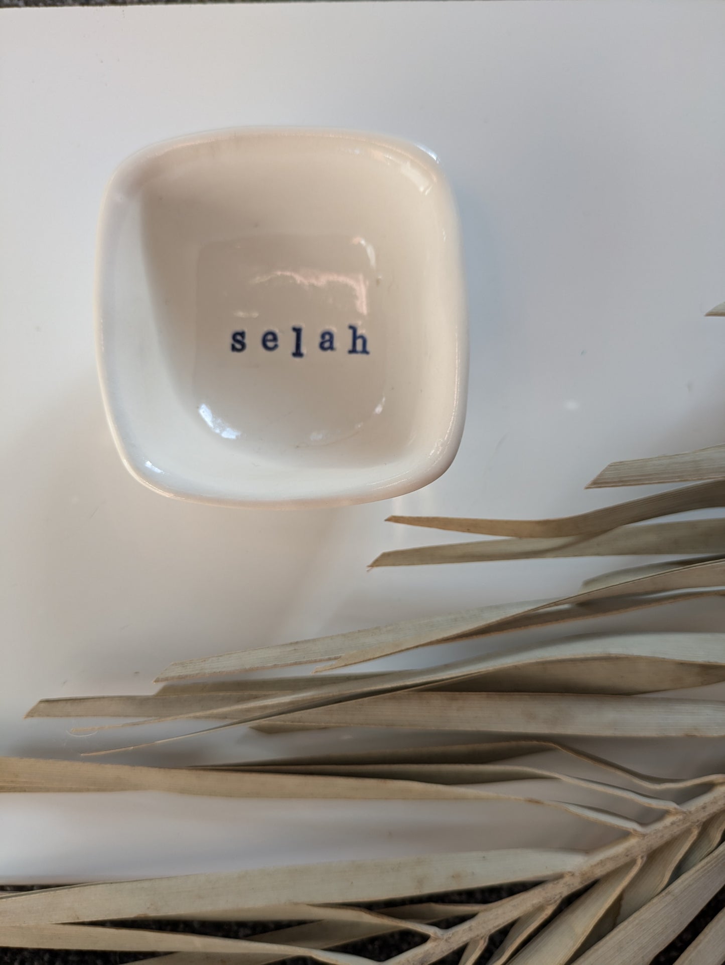Neriah Mini Square Handcrafted Bowl: selah