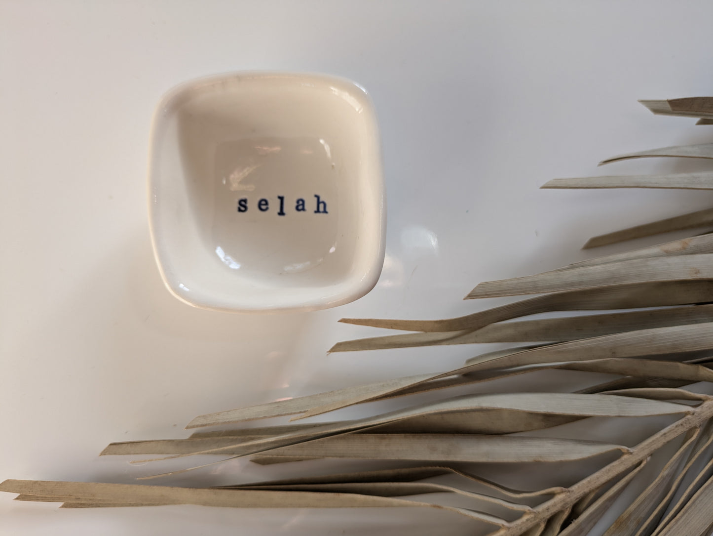 Neriah Mini Square Handcrafted Bowl: selah