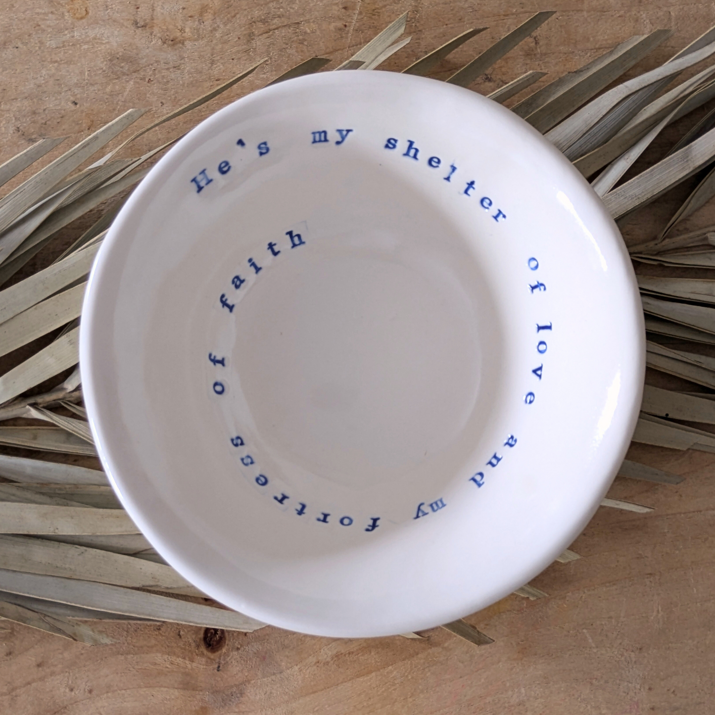 Odelia Porridge Bowl: He's my shelter of love and my fortress of faith (spiral)