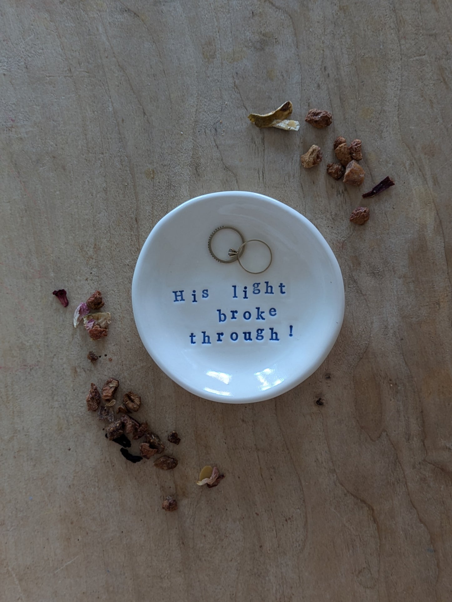 “Ahava” Ring Dish: His light broke through