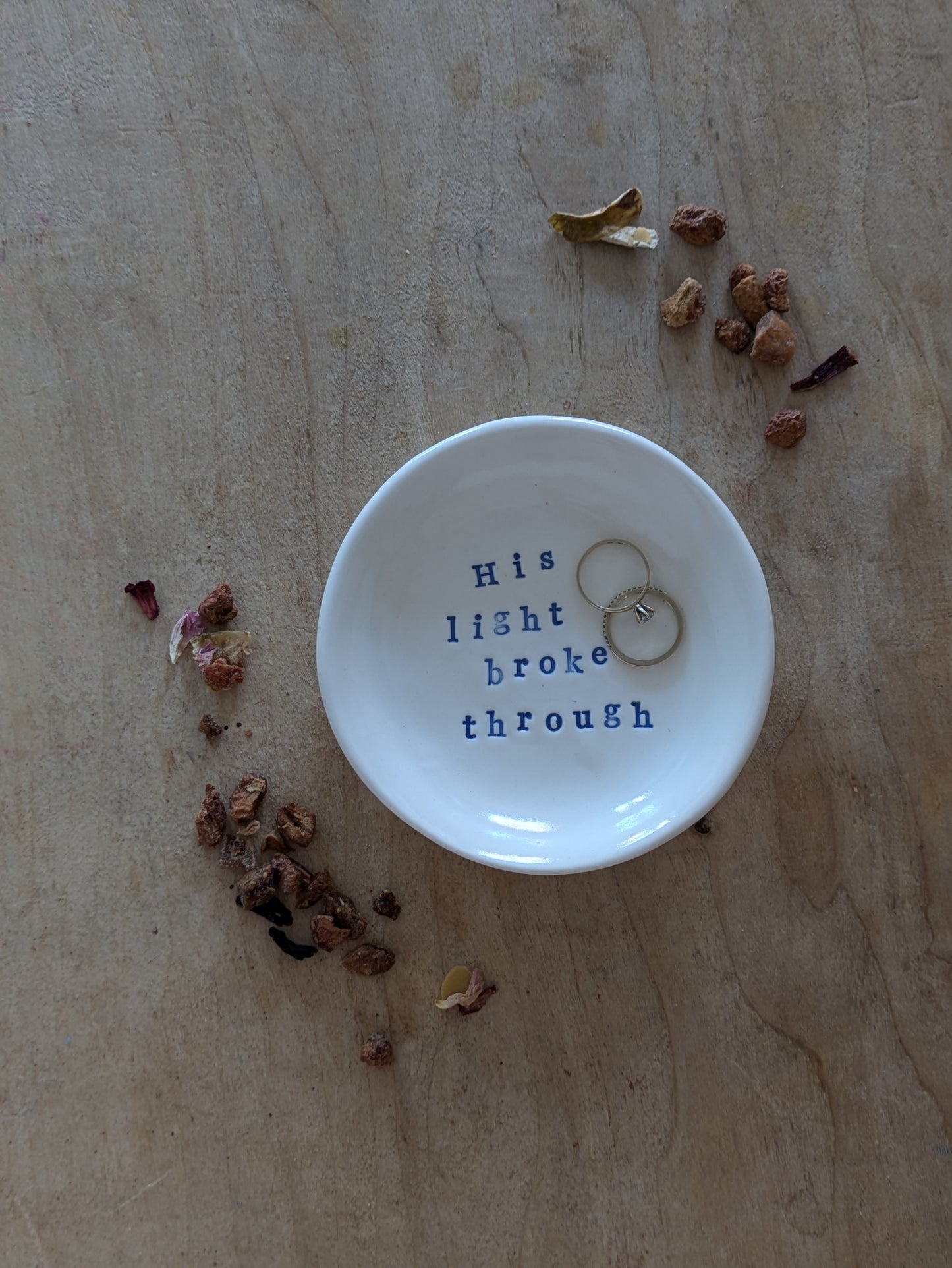 “Ahava” Ring Dish: His light broke through