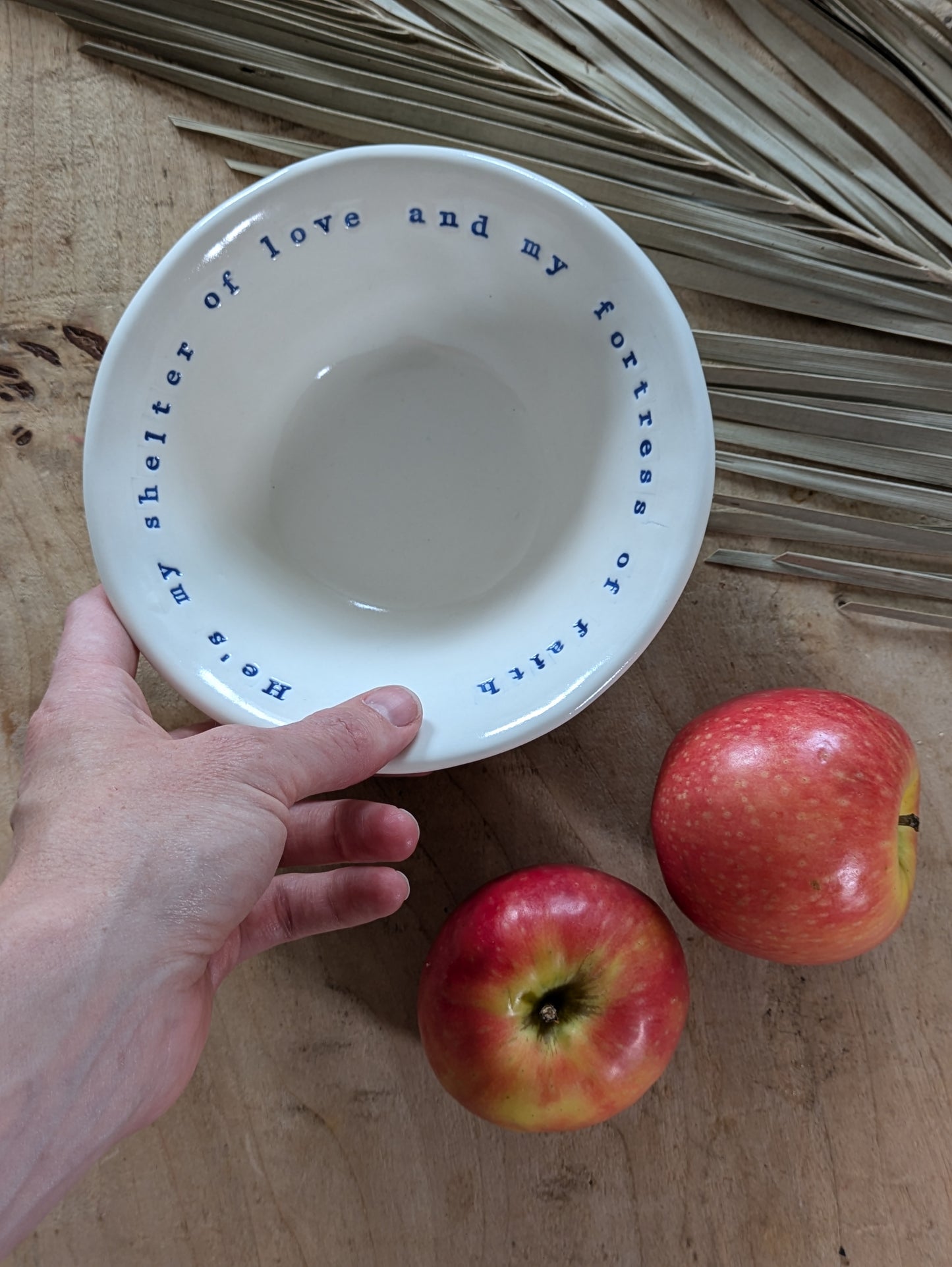 Odelia Porridge Bowl: He's my shelter of love and my fortress of faith