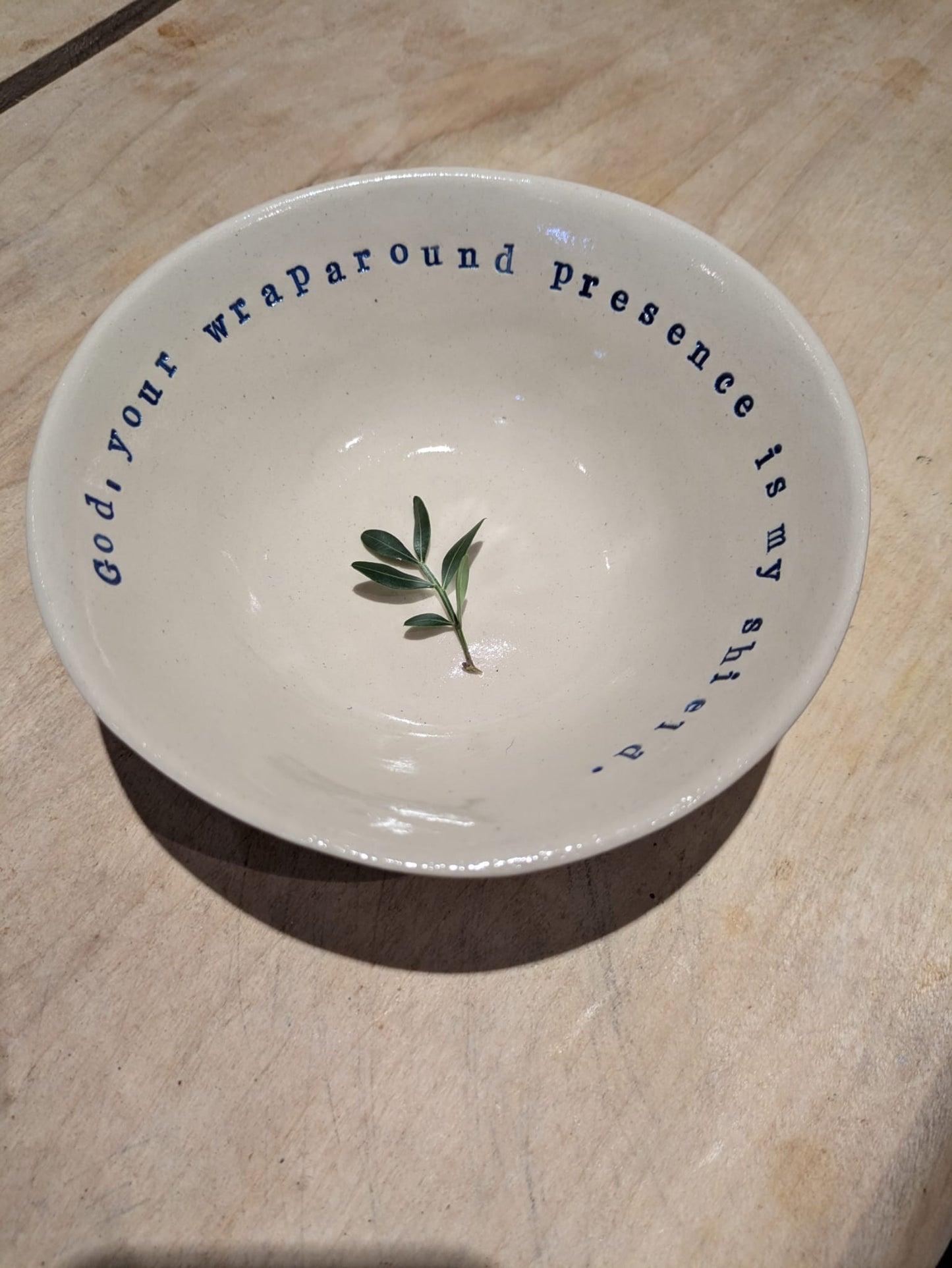 Odelia Porridge Bowl: God, your wraparound presence is my shield.