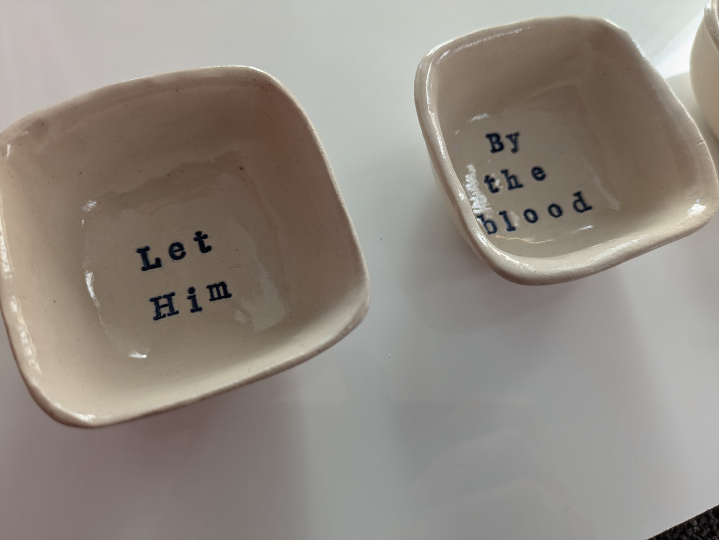 Neriah Mini Square Handcrafted Bowl: by the blood