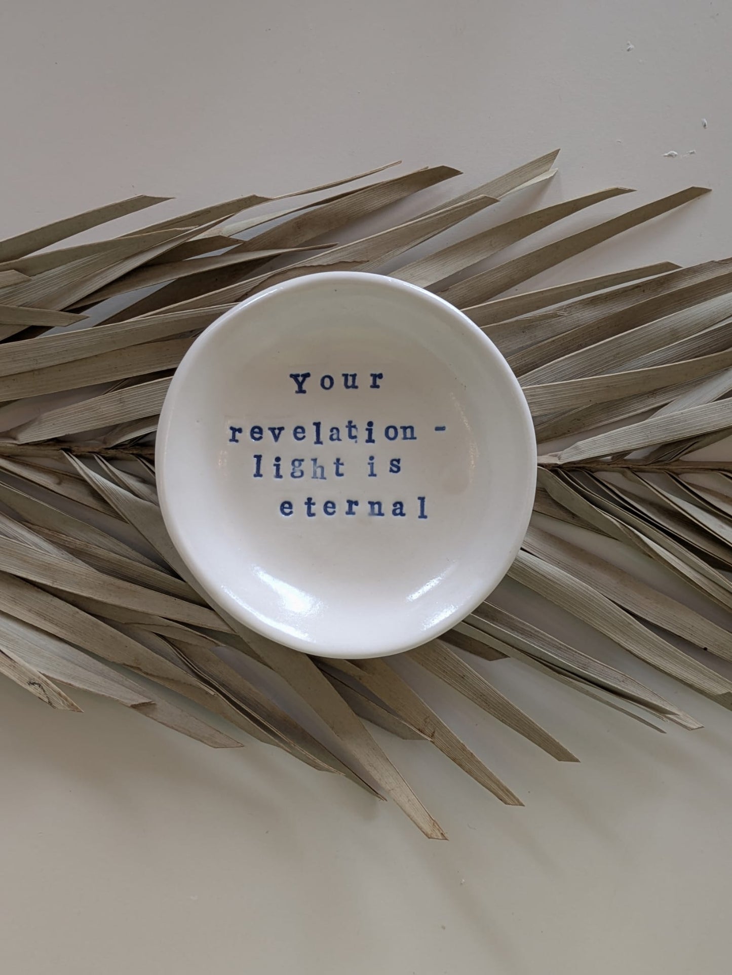 “Ahava” Ring Dish: Your revelation-light is eternal