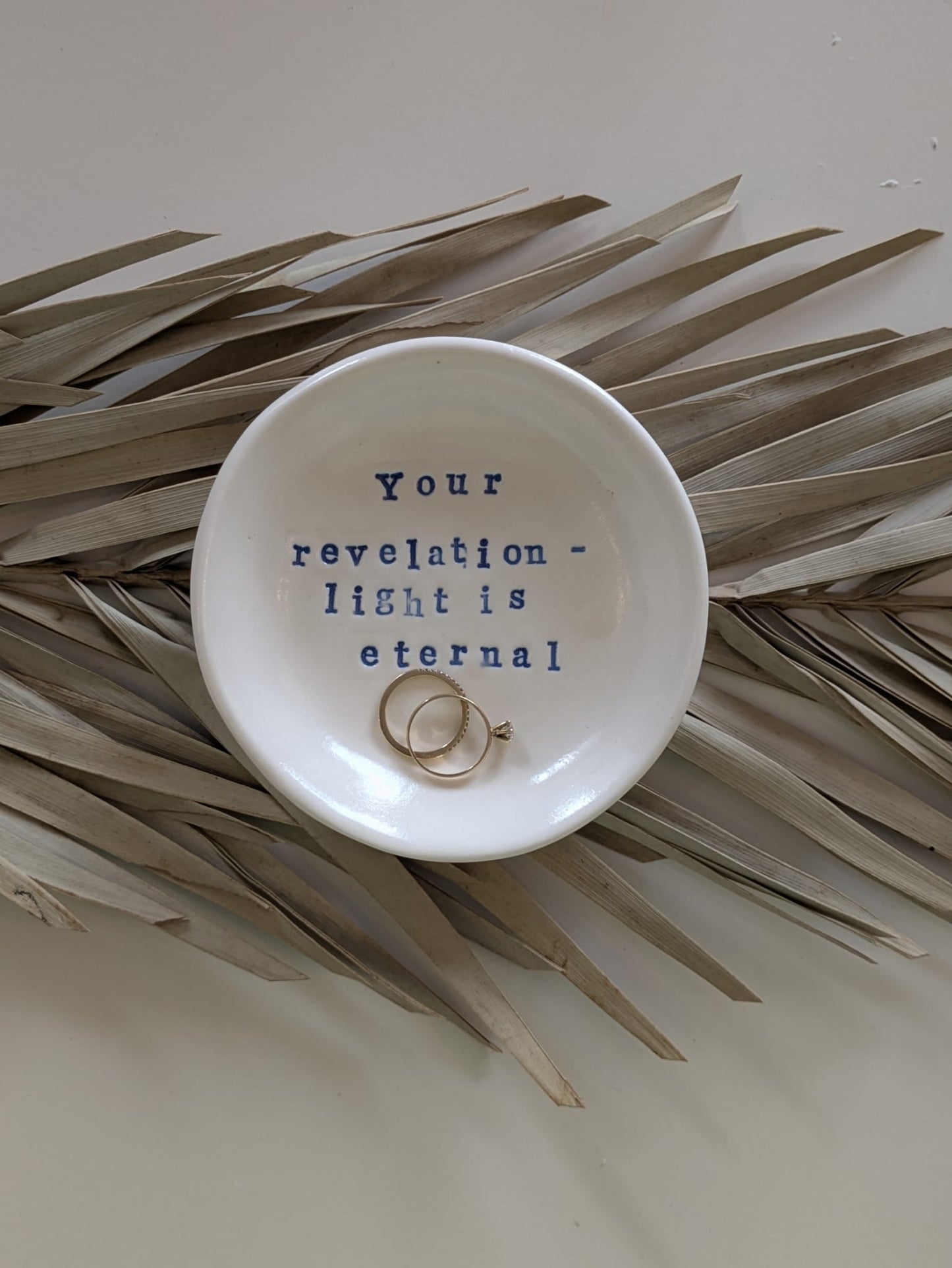 “Ahava” Ring Dish: Your revelation-light is eternal