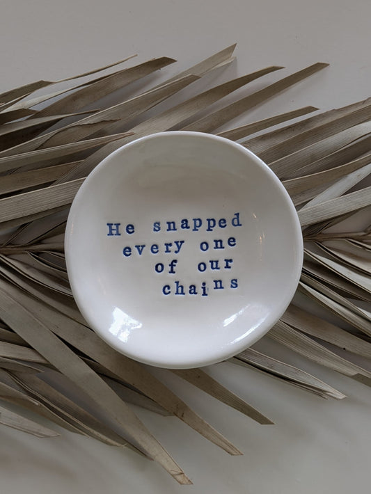 “Ahava” Ring Dish: He snapped every one of our chains