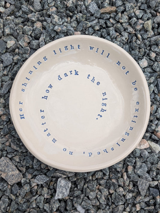 Pasta Bowl – "Her Shining Light" | Hand-Stamped Ceramic Bowl