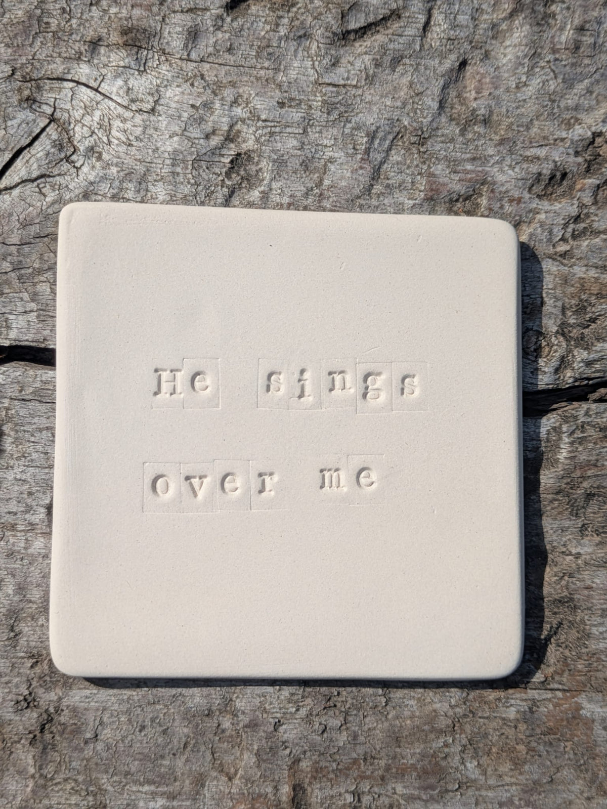 He Sings Over Me Truth Tile