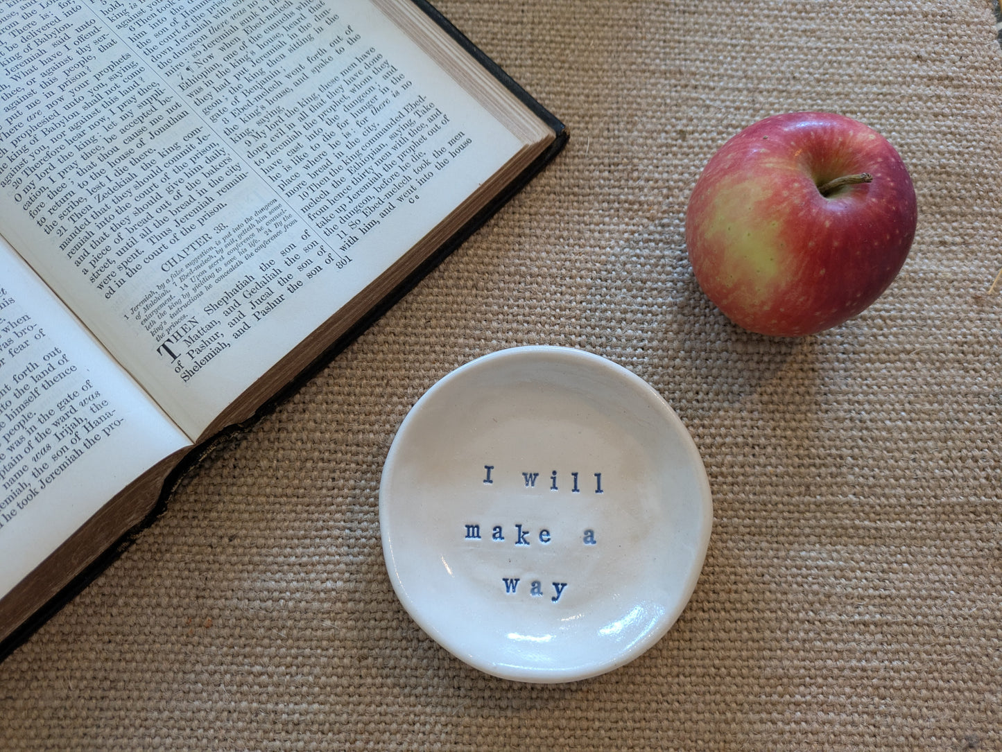 “Ahava” Ring Dish: I will make a way
