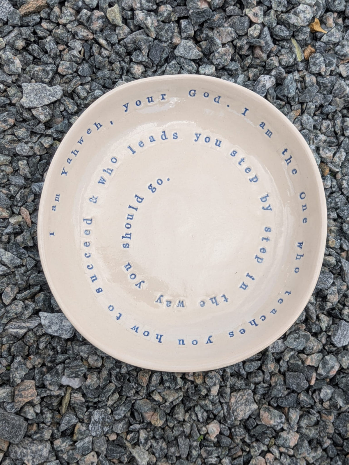 Pasta Bowl – "I Am Yahweh, Your God" | Hand-Stamped Ceramic Bowl