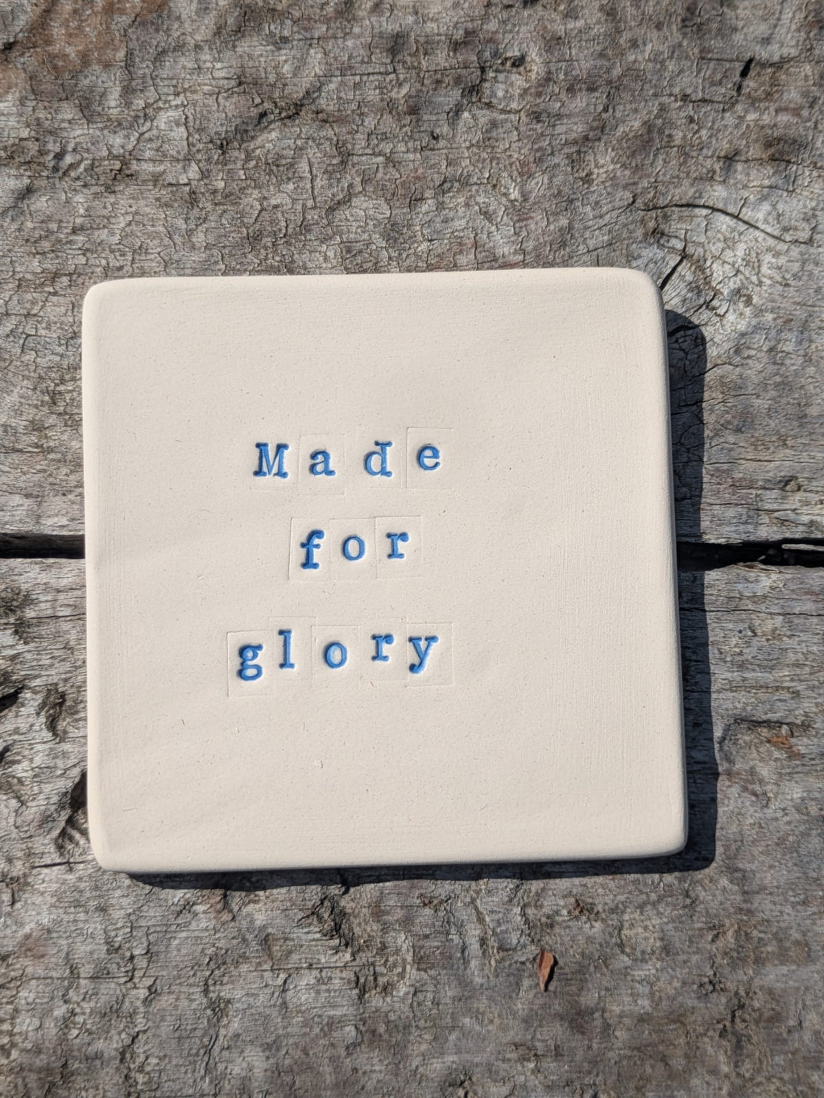 Made For Glory Ceramic Truth Tile — Handmade Christian Wall Plaque