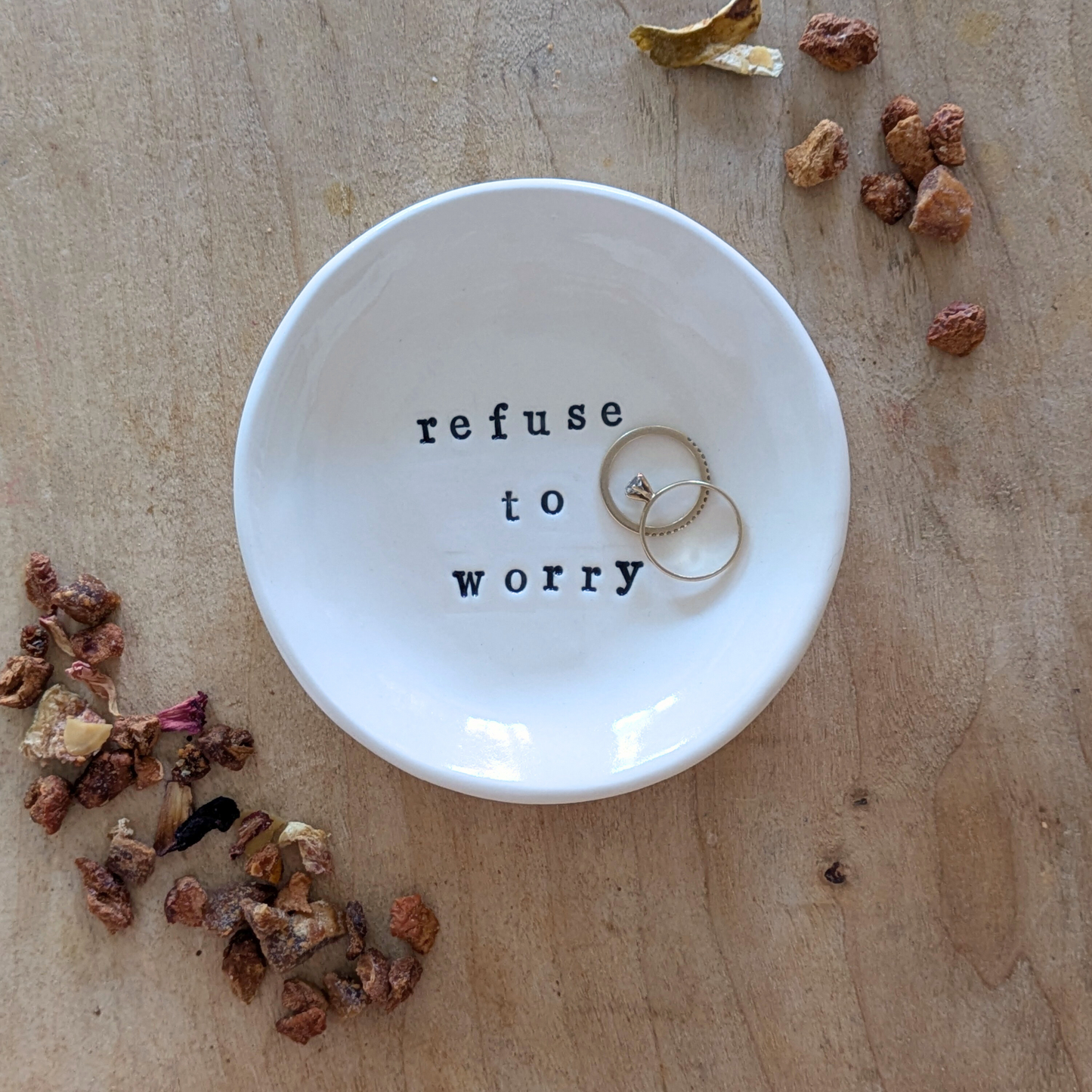 “Ahava” Ring Dish: Matthew 6:34