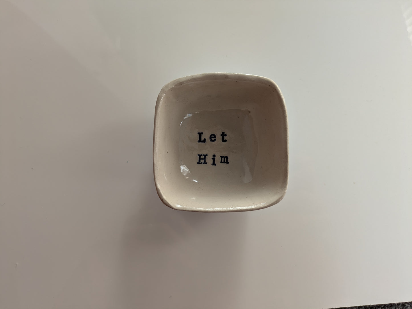 Neriah Mini Square Handcrafted Bowl: Let him