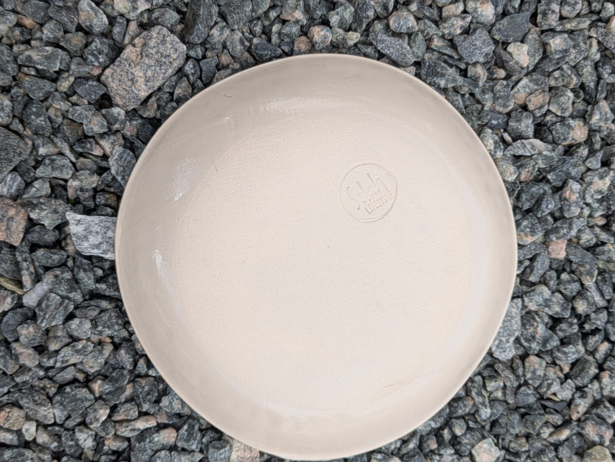 Pasta Bowl – "She Is Not Afraid" | Hand-Stamped Ceramic Bowl