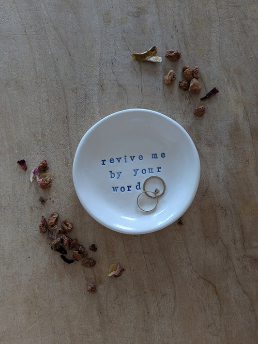“Ahava” Ring Dish: Revive me by your word