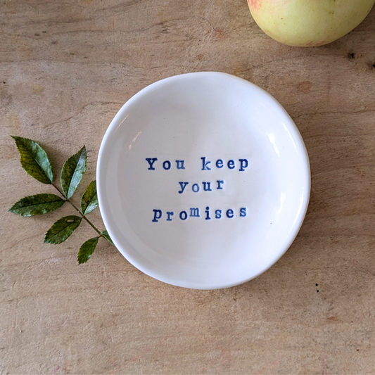 “Ahava” Ring Dish: Psalm 119:41