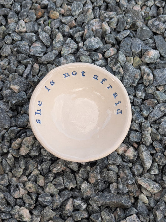 She Is Not Afraid Mini Ring Bowl