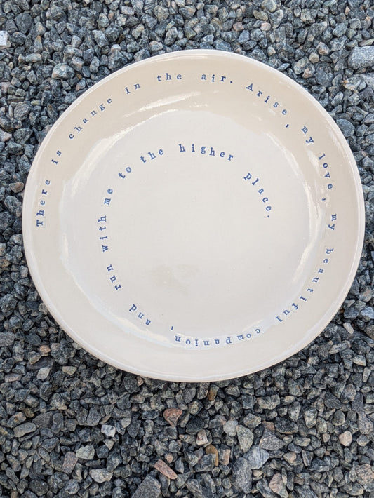 Salad Bowl – "There Is Change In The Air" | Hand-Stamped Ceramic Bowl