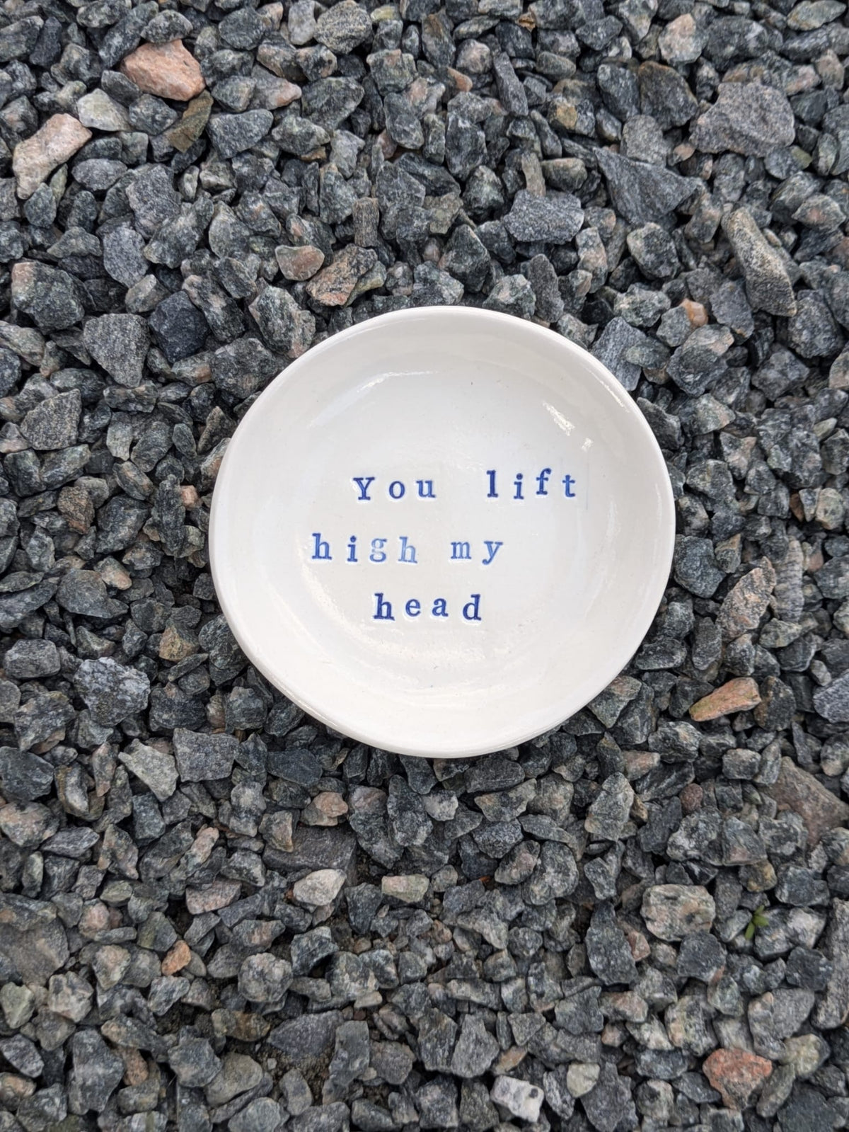 You Lift High My Head Round Trinket Tray
